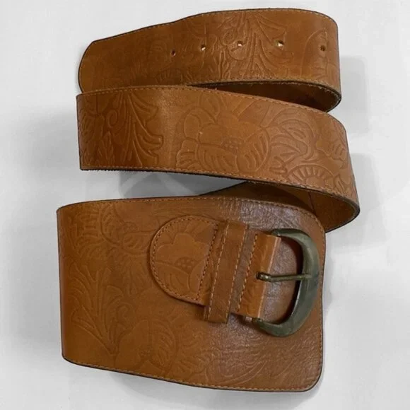 H&M Embossed Brown Belt - Picture 1 of 12